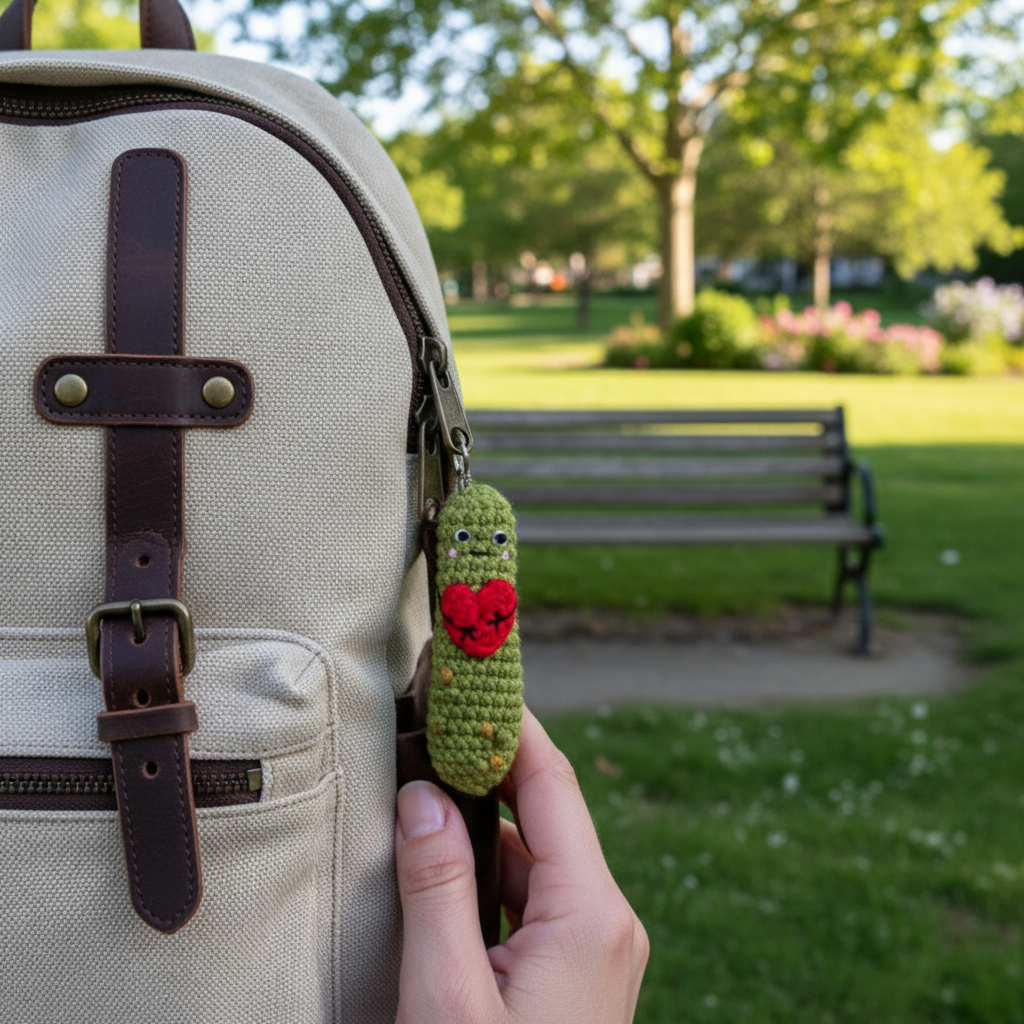 Fidget Crochet Keychain, Handmade Click-Clack Stress Relief Toy