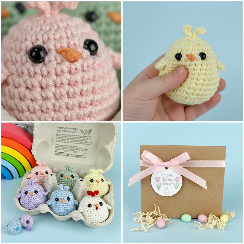 Handmade Crochet Chick Surprise Eggs