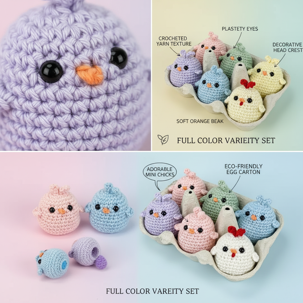 Handmade Crochet Chick Surprise Eggs