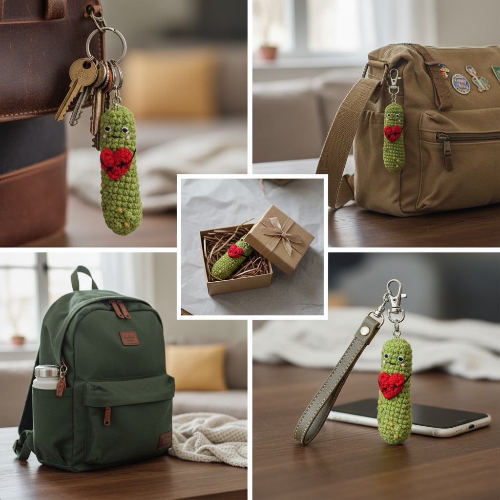 Fidget Crochet Keychain, Handmade Click-Clack Stress Relief Toy