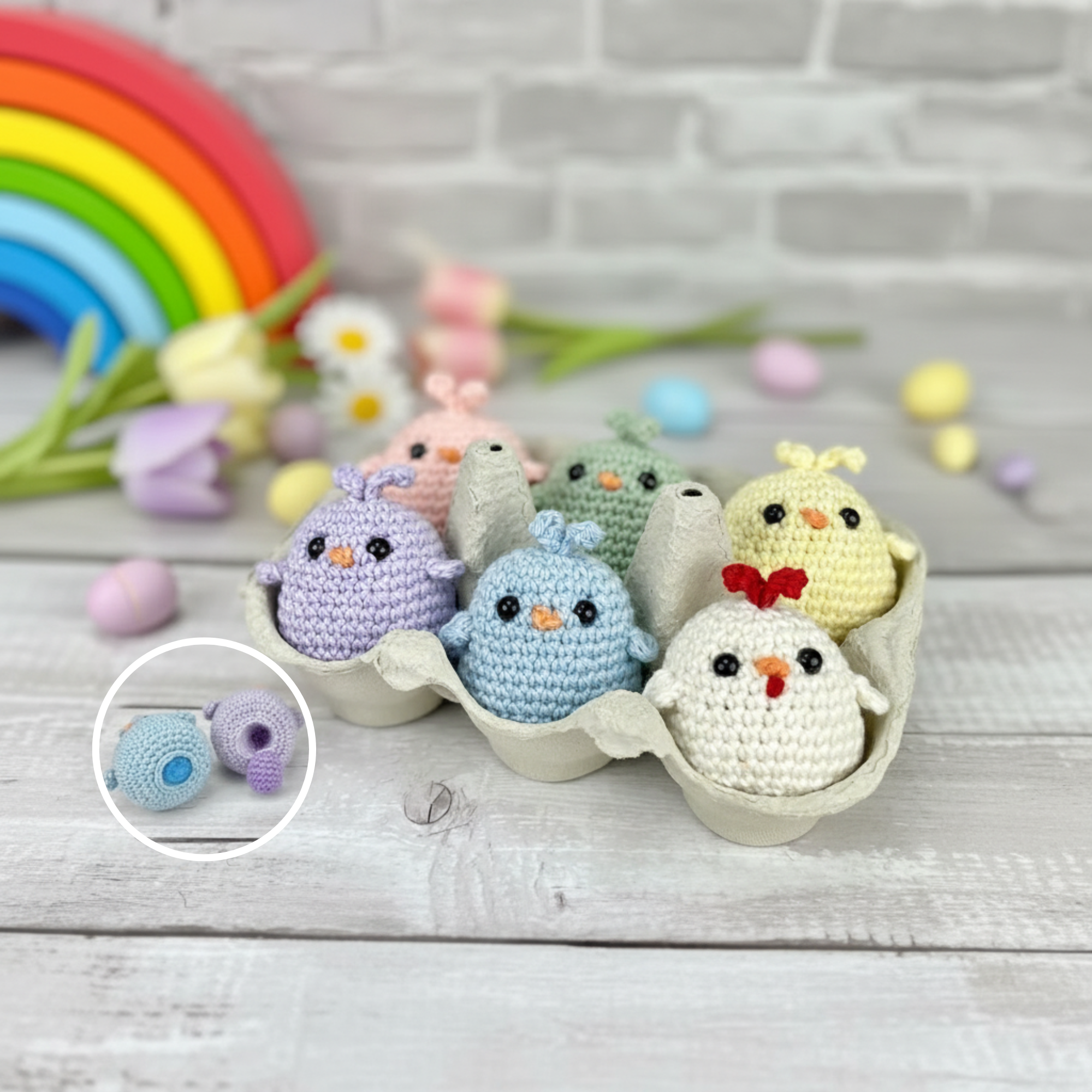 Handmade Crochet Chick Surprise Eggs